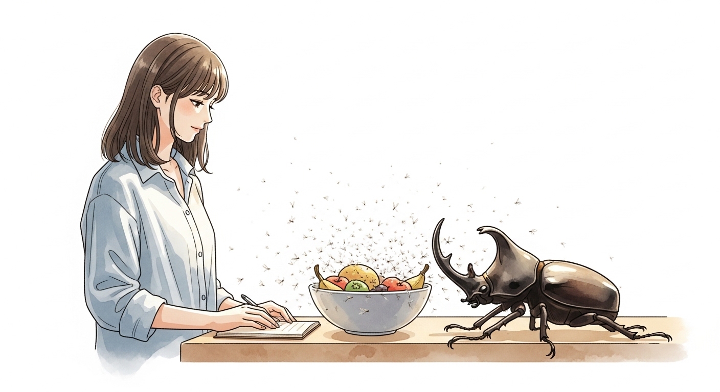 コバエ 対策 カブトムシ