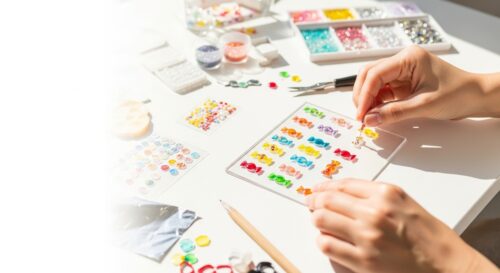 ボンボン ドロップ シール 100均 作り方