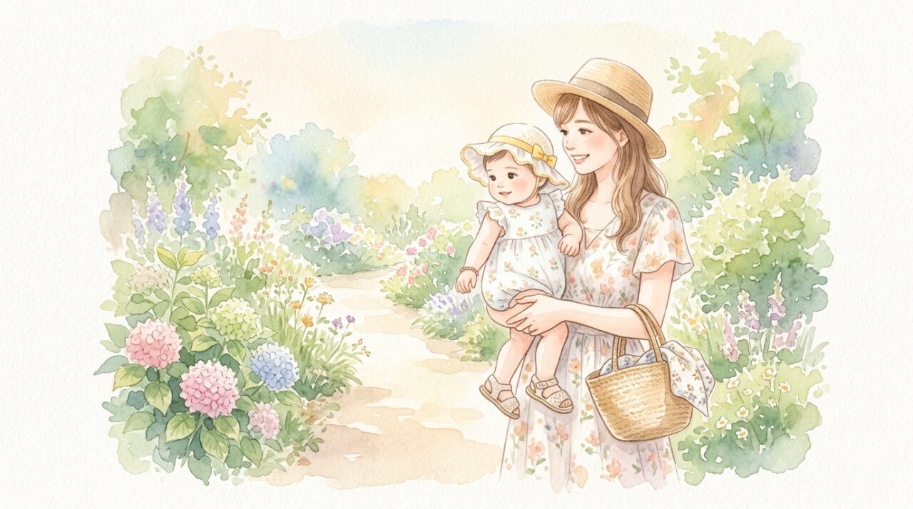 赤ちゃん 夏 お出かけ 服装
