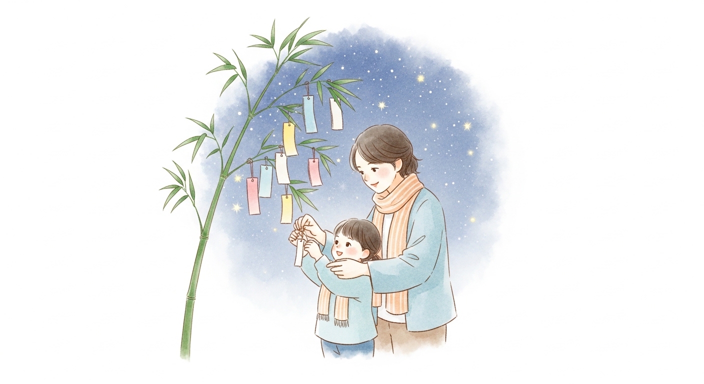 七夕の夜に、願う親子の幸せ