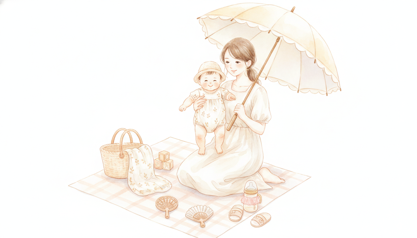 先輩ママが辿り着いた！生後6ヶ月赤ちゃんの夏外出服「これさえあればOK」リスト