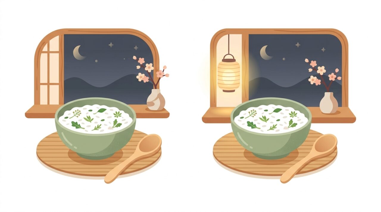 七草粥 夜でもいい